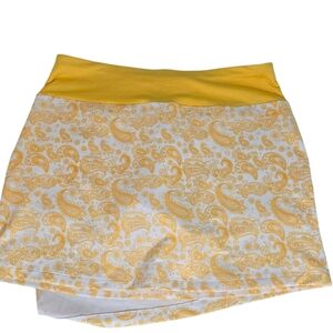 Head Yellow and White Paisley Skort